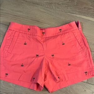 J. Crew Pink Palm Embroidered Women's Shorts